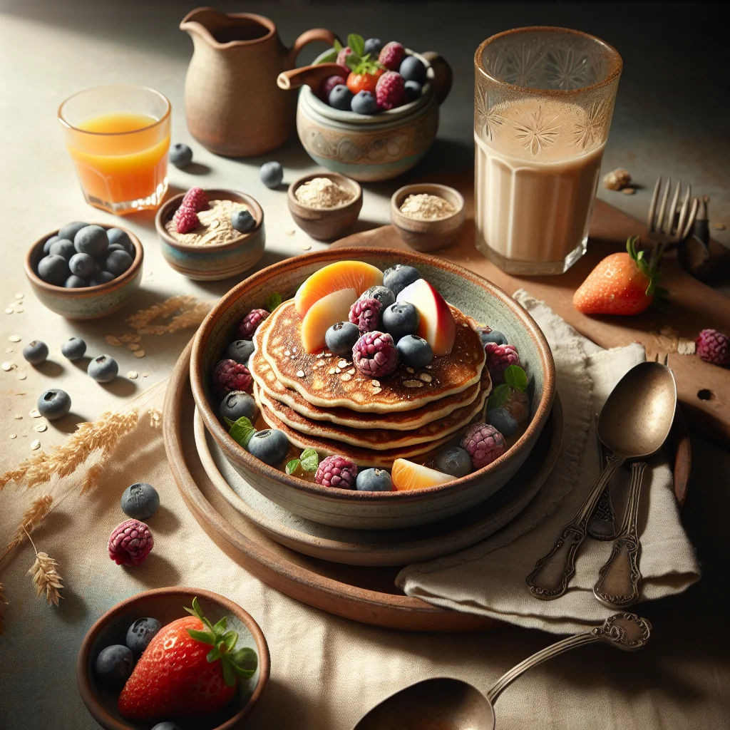 Panquecas de Aveia Saudáveis com Frutas Frescas