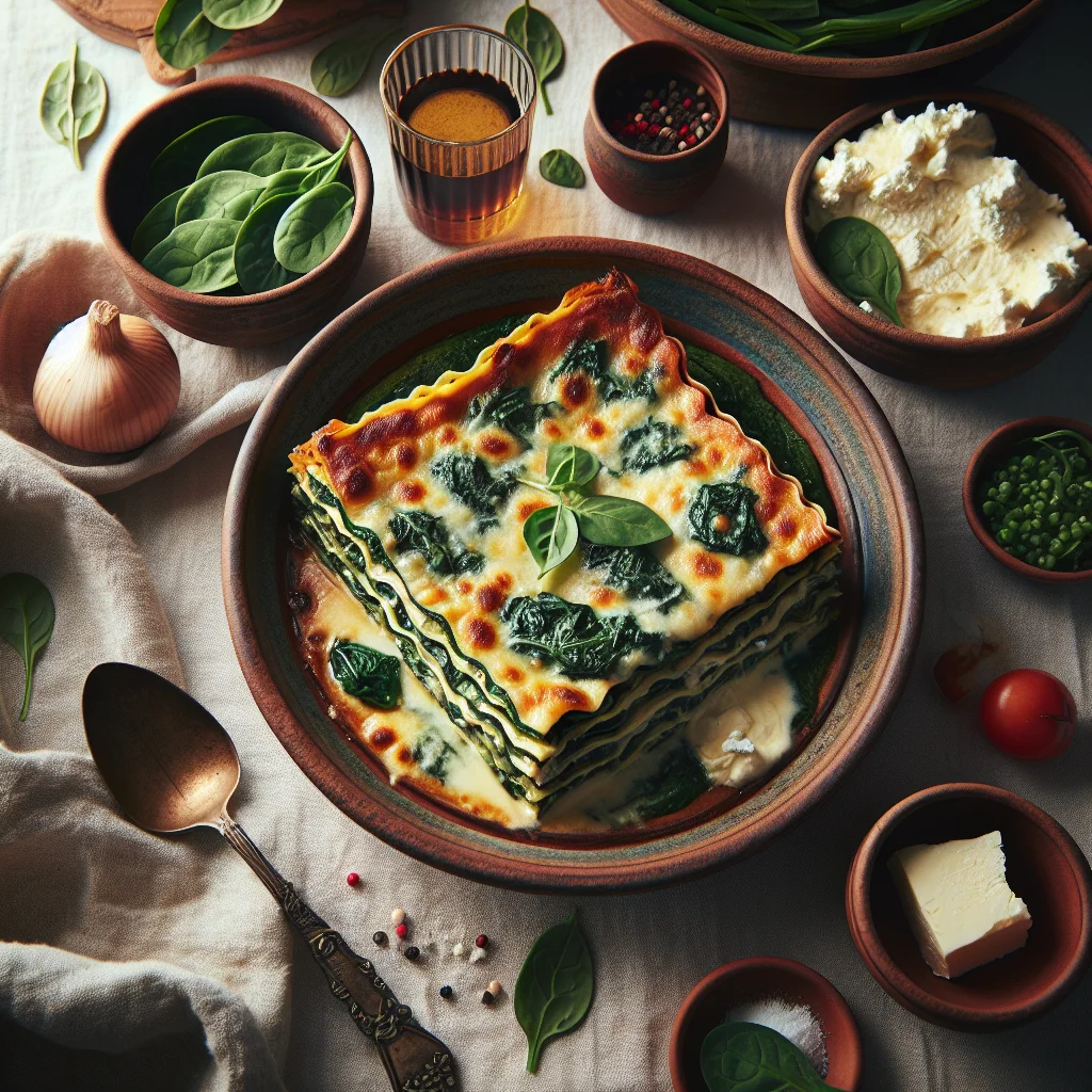 Deliciosa Lasanha Vegetariana com Espinafre e Ricota