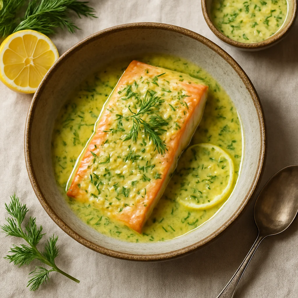 Lachsfilet mit Hausgemachter Zitronen-Dill Sauce