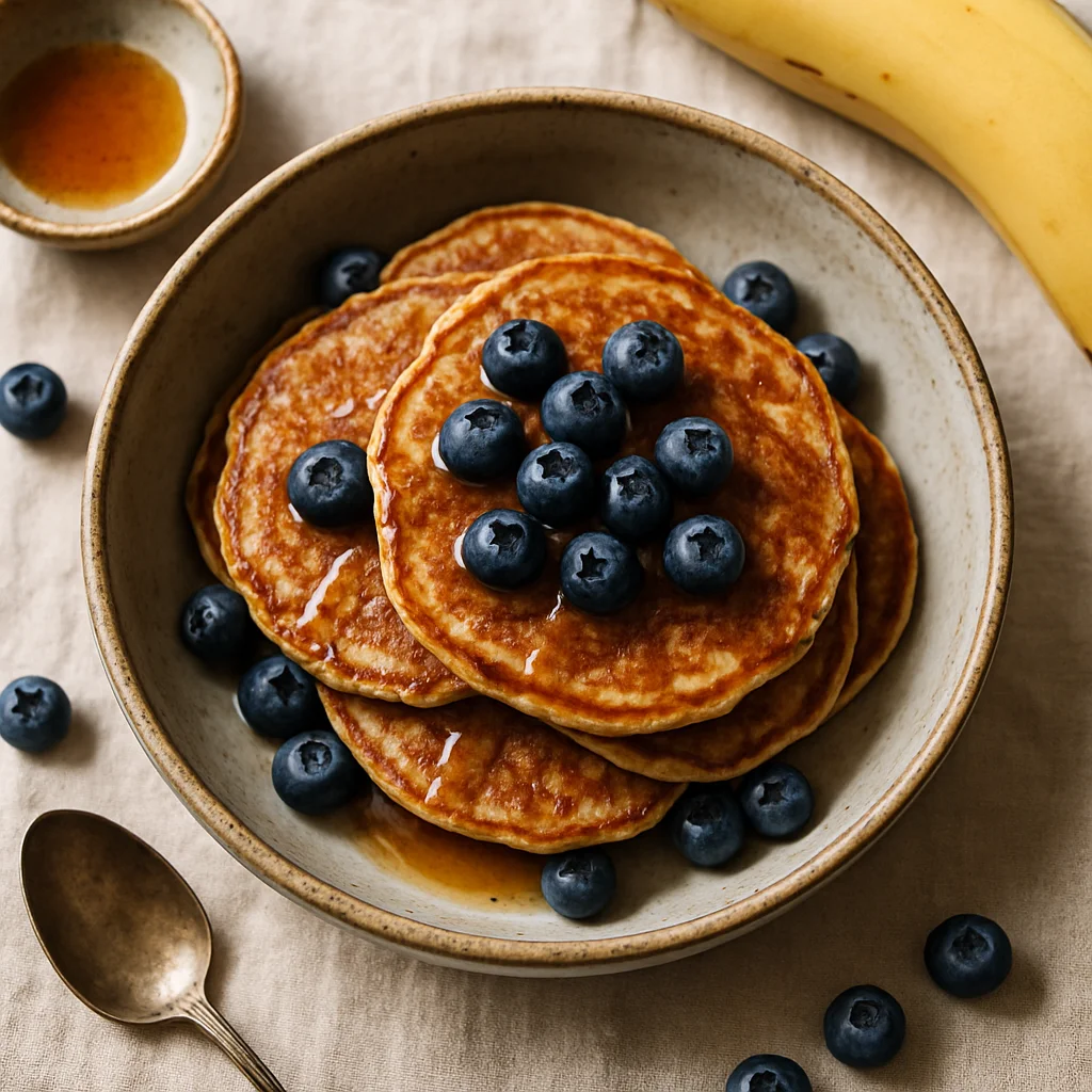 Gezonde Havermoutpannenkoeken met Verse Bosbessen