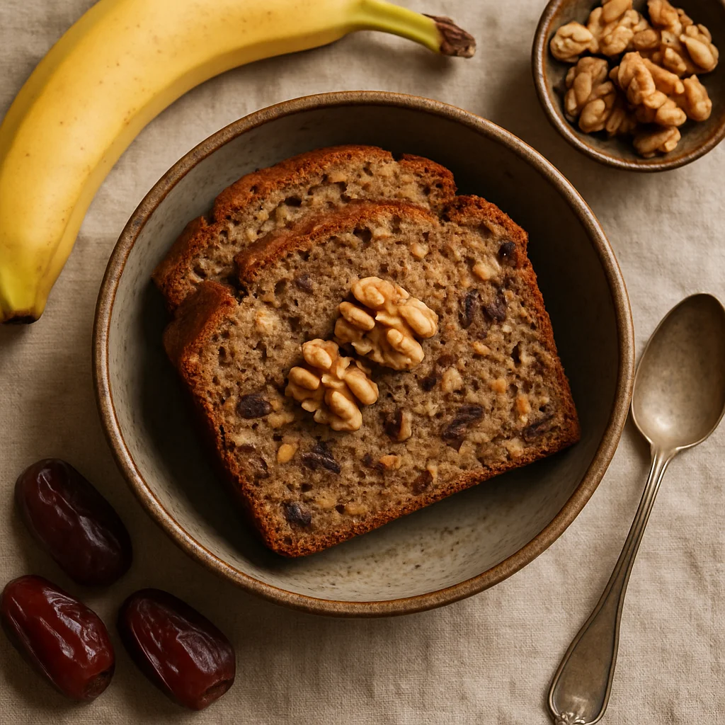 Energieboost Bananenbrood met Walnoten en Dadels