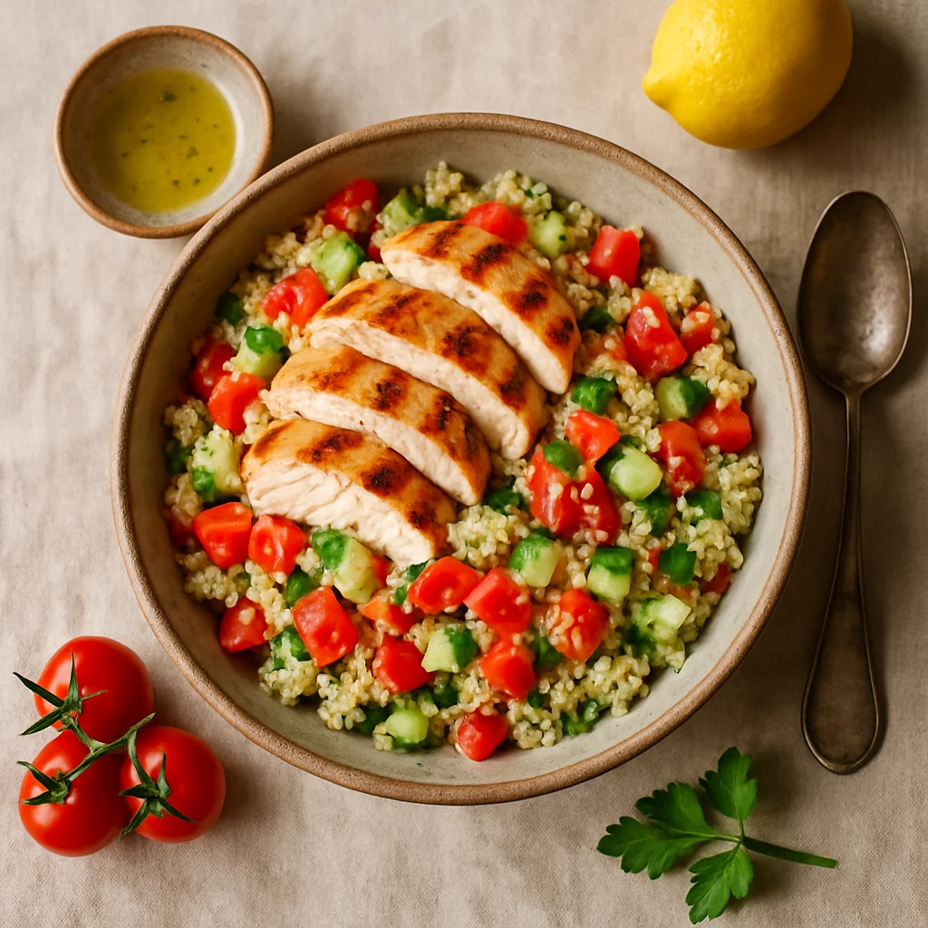 Frisse Kip-Couscous Salade met Citroendressing