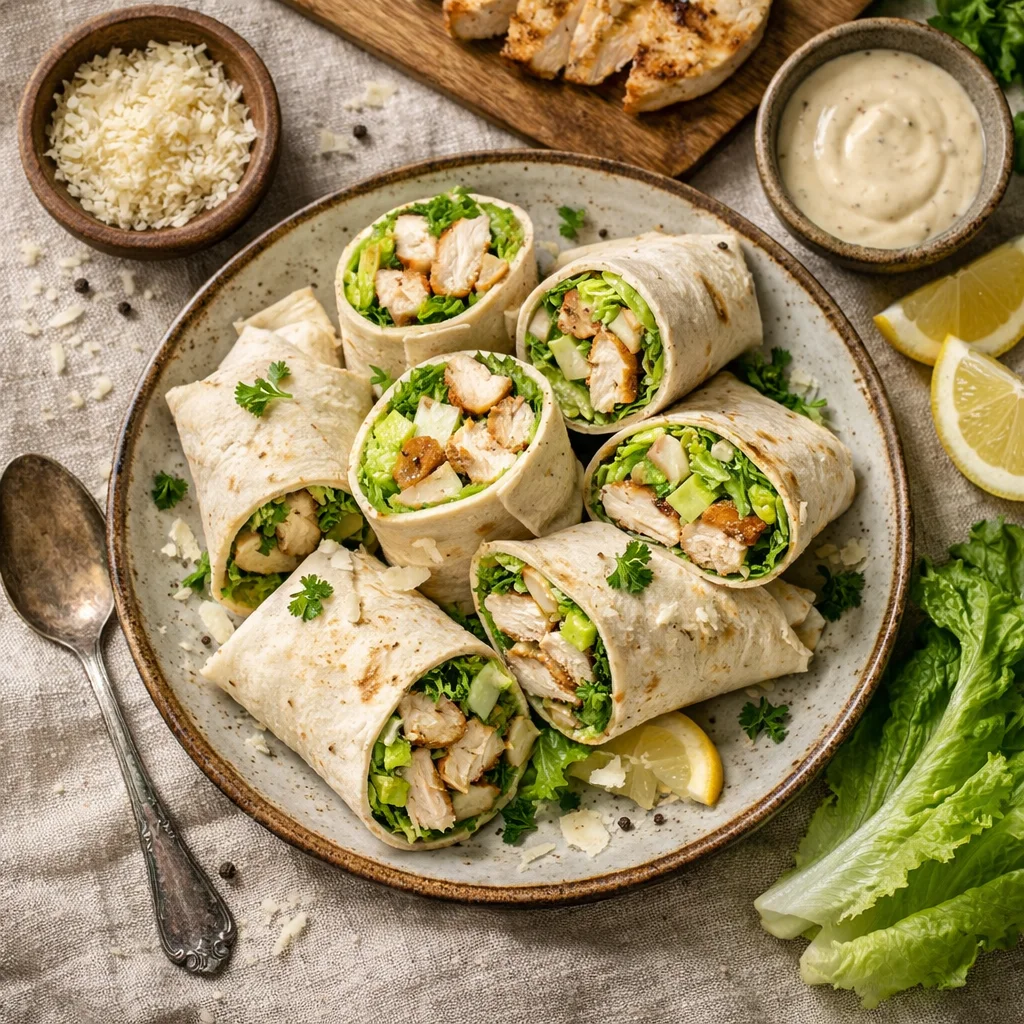 Gezonde Kip Caesar Salade Wrap
