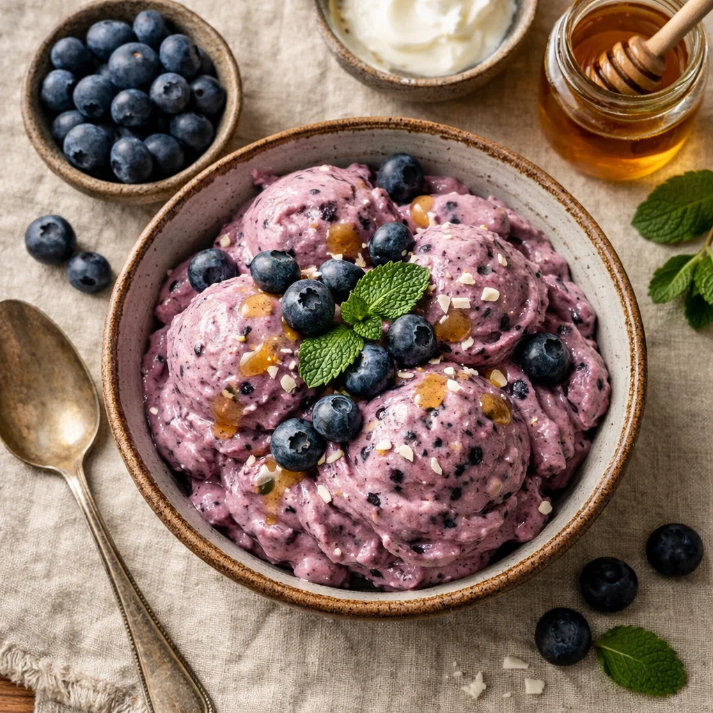 Gezonde Bosbessen Yoghurtijs