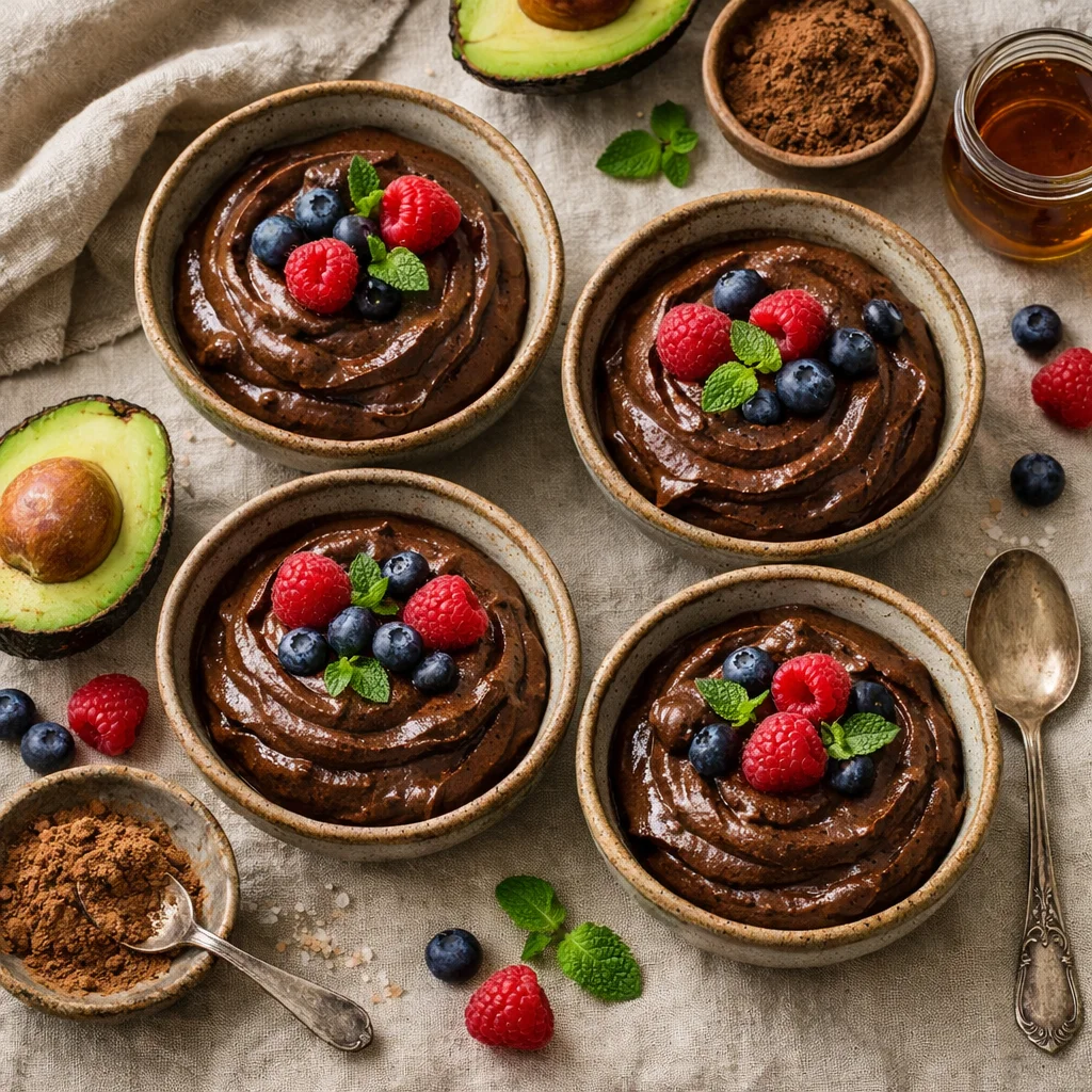 Gezonde Avocado Chocolade Mousse
