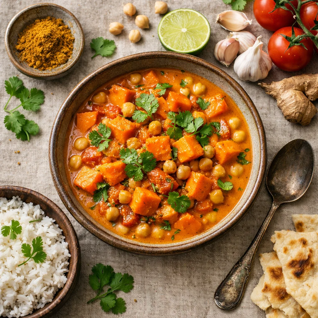 Gezonde & Voedzame Zoete Aardappelcurry