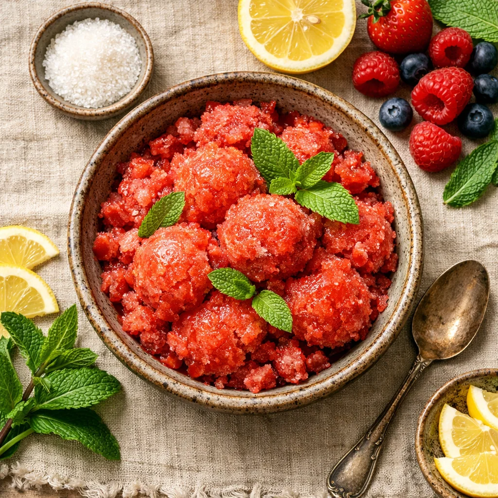 Vers Fruit Sorbet met Munt