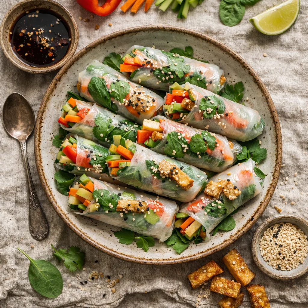 Verfrissende Vega Spring Rolls