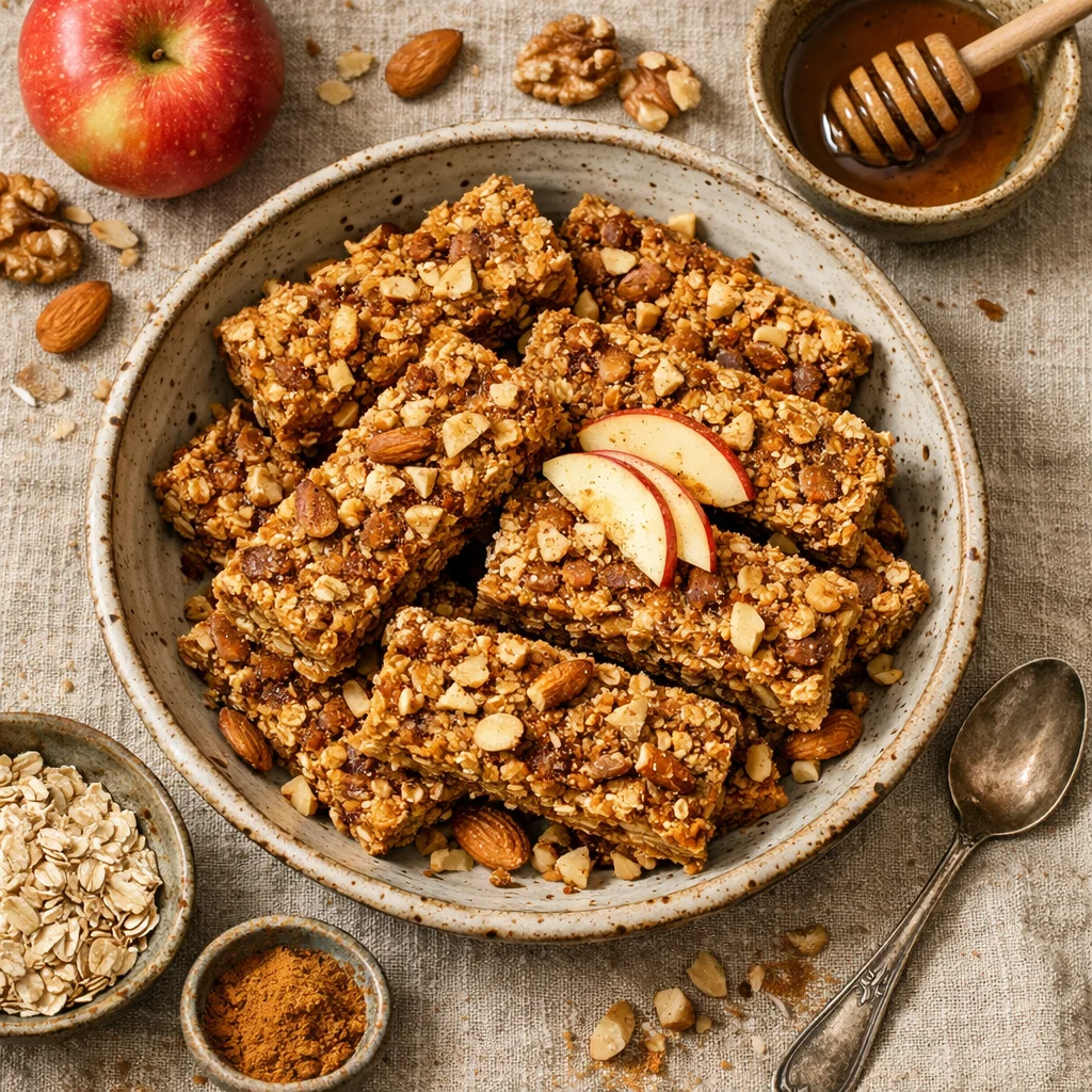 Knapperige Appel-Kaneel Mueslirepen