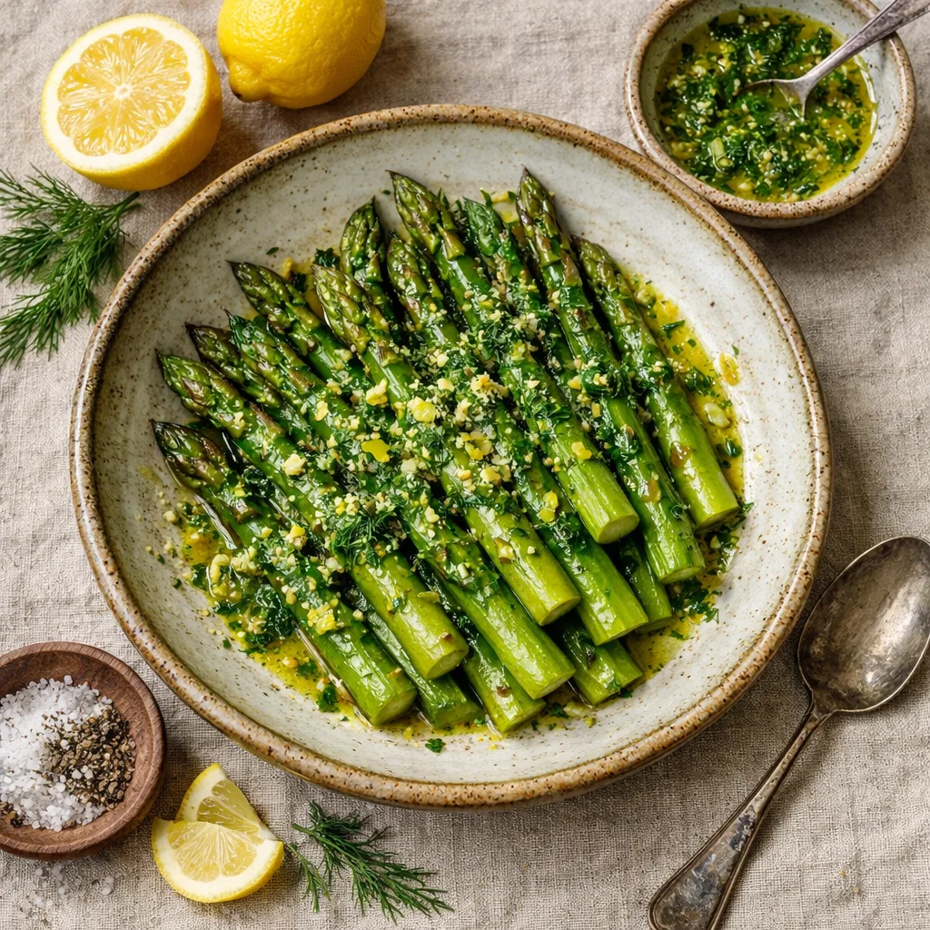 Gezonde Groene Asperges met Citroen-Dille Saus