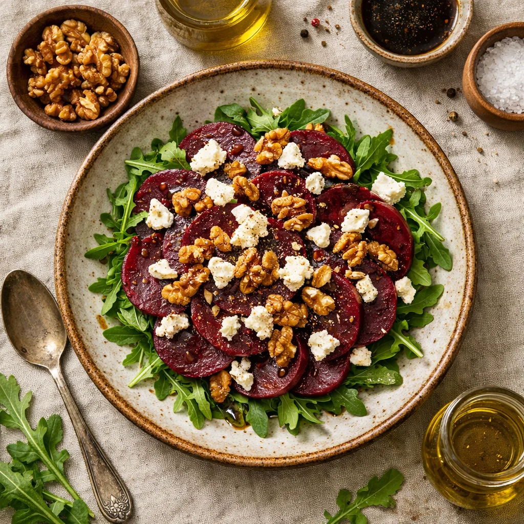 BietenSalade met Geitenkaas en Walnoten