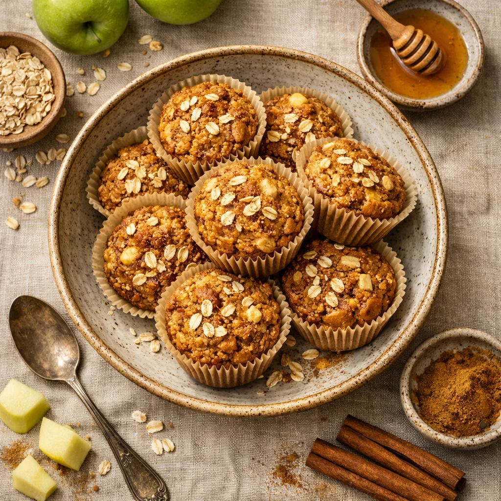Gezonde Havermout Muffins met Appel en Kaneel