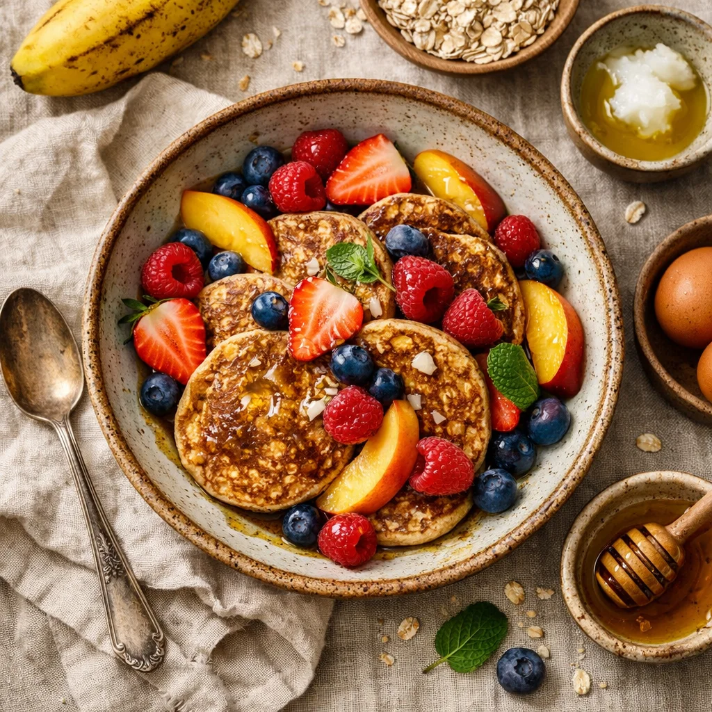 Gezonde Havermoutpannenkoekjes met Vers Fruit
