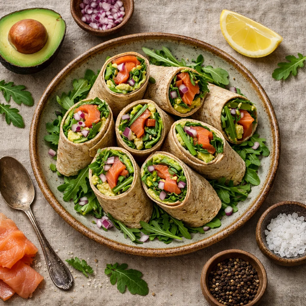 Gezonde Wraps met Avocado en Gerookte Zalm